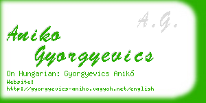 aniko gyorgyevics business card