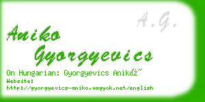 aniko gyorgyevics business card